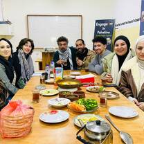 Traditional Palestinian breakfast at the center