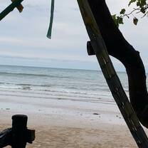 Right on the beach