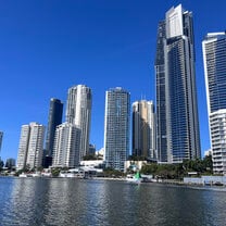 The Gold Coast as seen from the water, back channels are accessible through boat rentals.