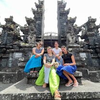 Me and my friends visiting a temple