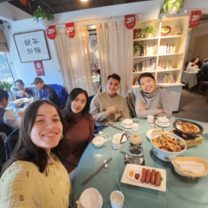 Lunch with classmates from all over the world 
