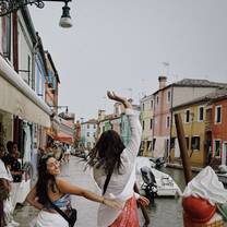 Dancing in the rain in Burano, Italy!