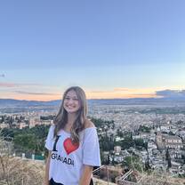 At a lookout spot in Granada.