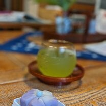 green tea and Japanese sweets