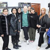 THE STUDENTS AT AL FAWWAR REFUGEE CAMP