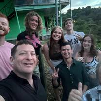 Our TEFL group before a night out in Manuel Antonio