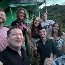 Our TEFL group before a night out in Manuel Antonio