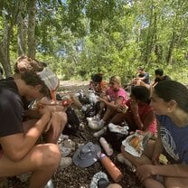 My group during lunch break while doing service in one the multiple national parks!