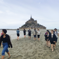 Quicksand-walking at Mont Saint-Michel