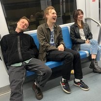 On the metro, Rome