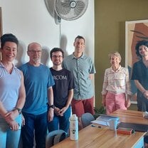 Erick (at right) and our small-group class