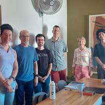 Erick (at right) and our small-group class