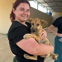 Me with one of the street pack pups