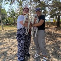 Me and Hanna with our pups Bucket and Daisy