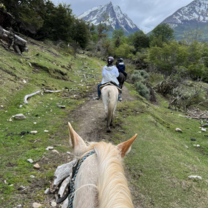 Horseback riding with fellow students during spare time in Ushuaia. 