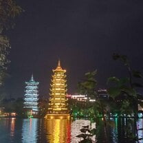 The river near downtown Guilin.