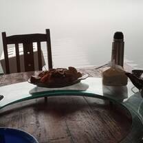 Lunch on the misty lake, best meal and CLI activity I have done.