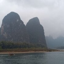 The famous mountains of Yangshuo, this view is featured on the 20 yuan bill.