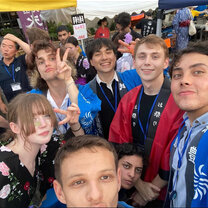 Me and my (new) friends in the Summer festival we went to with World Campus.