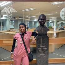 At Nelson R. Mandela medical school 