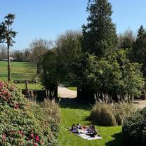Front lawn of chateau