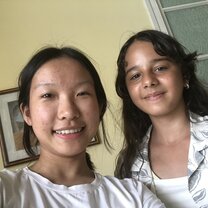 Me with a local girls that are making friends