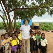 Me with the children 