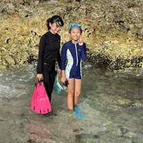 Me and Bella trying to hunt invasive lionfish