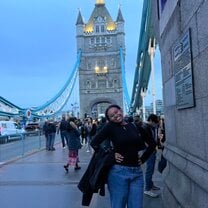 Picture of me on the Tower Bridge in London!