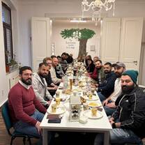 Iftar with friends at the center