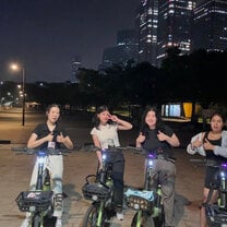 Riding bikes at Han river