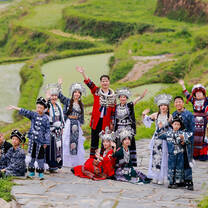 Host family and their friends and me