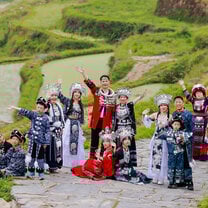 Host family and their friends and me