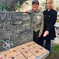 Vanessa Ledezma and I promoting her new book