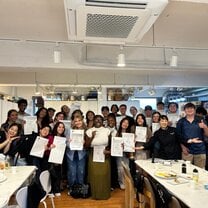 Group photo after our cooking class