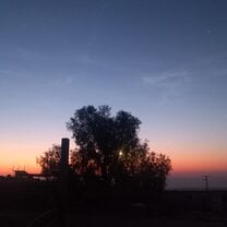 A sunrise on Umm-al-Kheir, a village in Masafer Yatta 