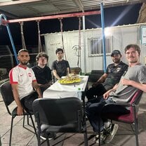 A meal together in Um Al Khair, Masaffer Yatta. 