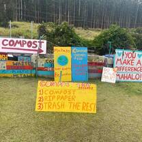 Signs we made to encourage composting in the community. 