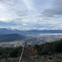 overlooking the city