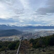 overlooking the city
