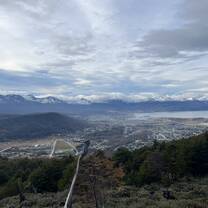 overlooking the city