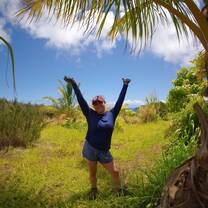 Enjoying volunteer work in Hawaii! 