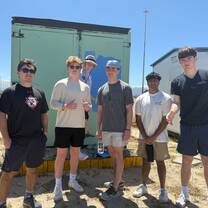 Pictured at far-right with my friends during orientation week in Cape Town.