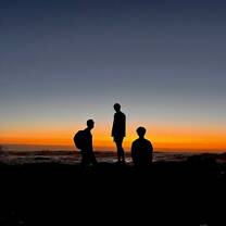 With my friends during one of many amazing sunsets in Cape Town