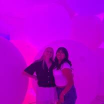Me and another intern at teamLab Planets