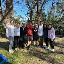 Some of my classmates and I with our professors at the end of our camping trip to the Blue Mountains