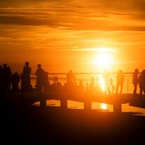 Sunset at Gaomei Wetlands