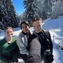 snow shoeing in the alps! 