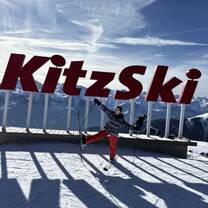Ainsley Braun skiing in Kitzbuhel, Austria, February 2025