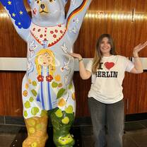 Ainsley Braun with a Berlin Buddy Bear, May 2025 